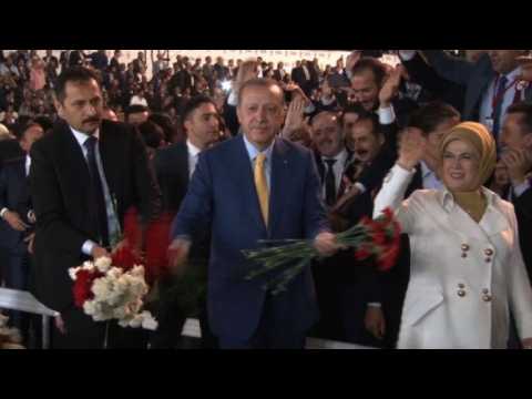 Erdogan arrives at the ruling party congress