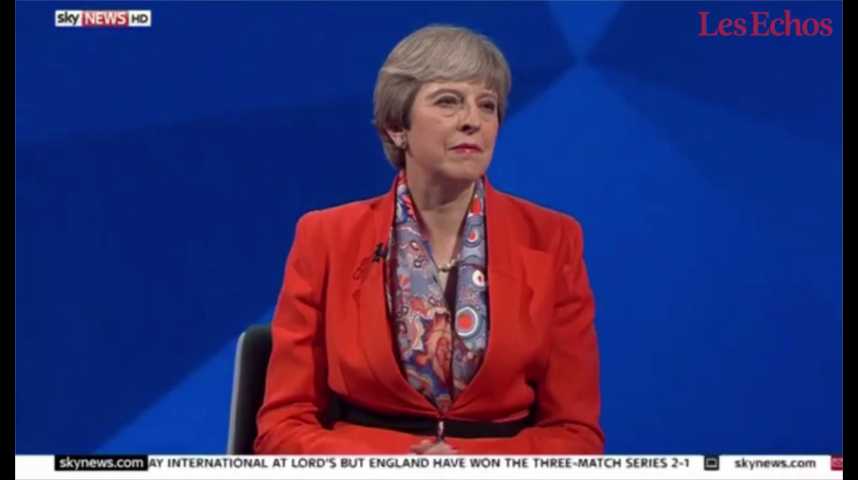 Illustration pour la vidéo Brexit : Theresa May déstabilisée à la télévision