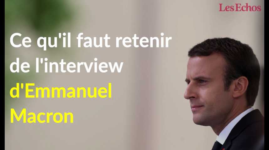 Illustration pour la vidéo Ce qu’il faut retenir de l’interview d’Emmanuel Macron