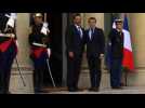Emmanuel Macron welcomes Lebanon's Saad Hariri