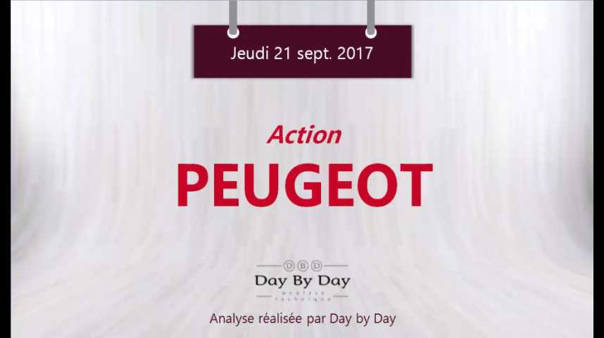 Illustration pour la vidéo Action Peugeot - sortie haussiere du trading range - Flash Analyse IG 21.09.2017
