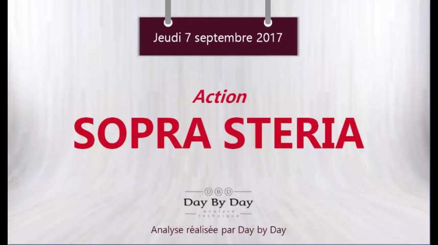 Illustration pour la vidéo Action Sopra Steria - nouveau plus haut historique - Flash analyse IG 07.09.2017