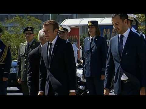 Emmanuel Macron arrives in Athens for two-day visit