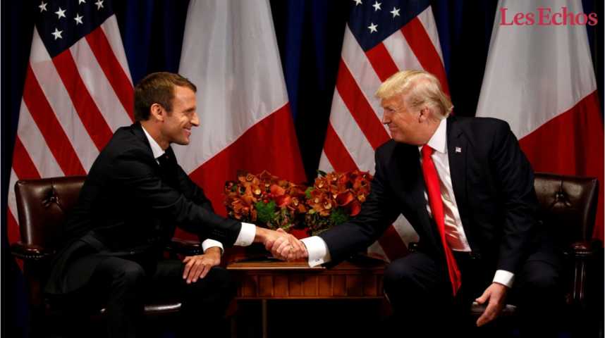 Illustration pour la vidéo Trump et Macron, les meilleurs amis du monde