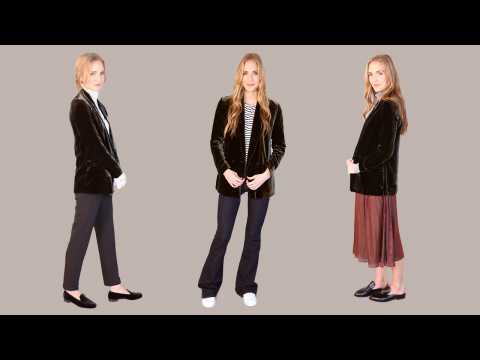How to style a velvet blazer three ways