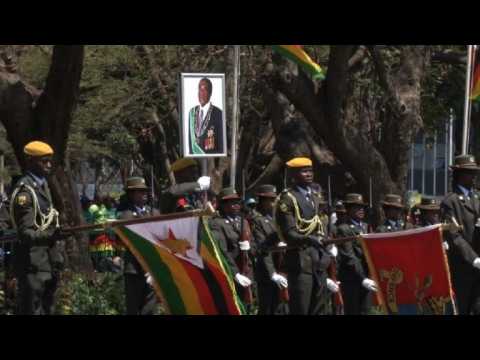 Zimbabwean President Mugabe attends parliament opening