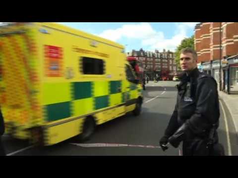 Police near scene of London tube attack