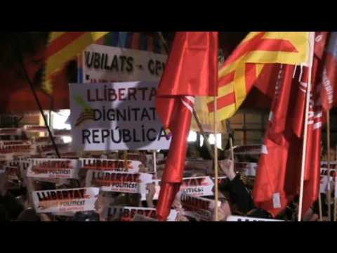 Spain: Pro-independence demonstration in Barcelona