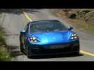 Porsche Panamera Turbo Sport Turismo Driving Video in Blue Metallic
