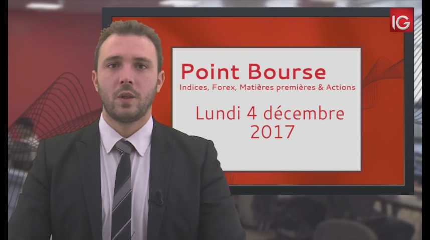 Illustration pour la vidéo Point Bourse du lundi 4 décembre 2017