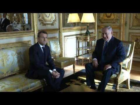 Macron receives Israeli Prime Minister Netanyahu at the Elysée
