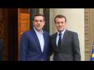 Emmanuel Macron meets with Alexis Tsipras in Paris