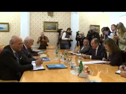 Lavrov and UN Syria envoy de Mistura meet in Moscow