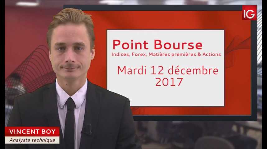 Illustration pour la vidéo Point Bourse IG du 12.12.2017