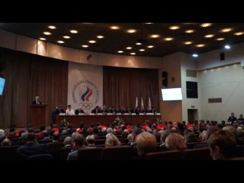 Russian Olympic Committee holds conference after IOC Olympic ban