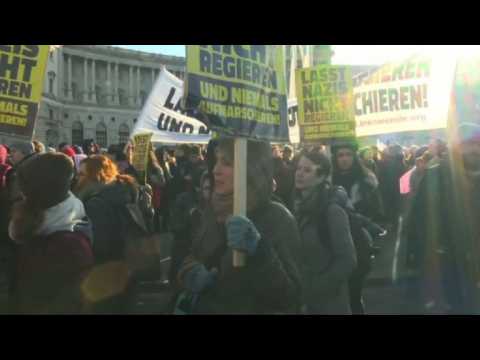 Protests in Vienna against new coalition government