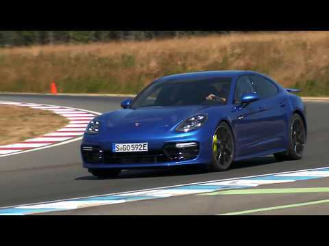 Porsche Panamera Turbo S E-Hybrid in Blue Metallic Driving Video