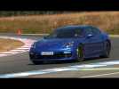 Porsche Panamera Turbo S E-Hybrid in Blue Metallic Driving Video