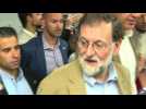 Rajoy leaves hotel in Catalonia during first visit - Label : AFPTV - First images - Category : News