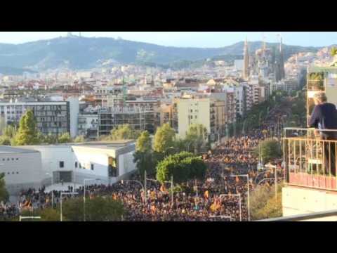 Barcelona: seperatists protest over jailed Catalan leaders
