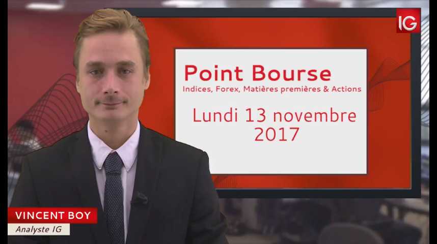 Illustration pour la vidéo Point Bourse du lundi 13 novembre 2017