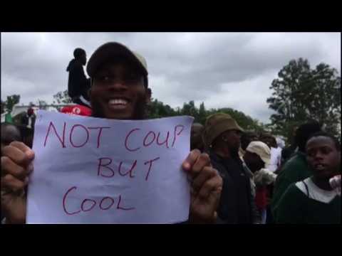 Zimbabweans march as Mugabe's future in the balance