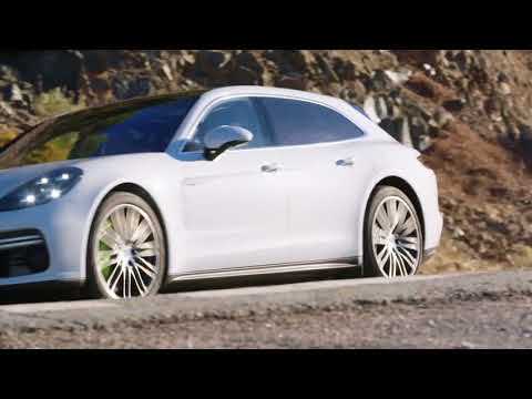 Porsche Panamera Turbo S E-Hybrid Sport Turismo Driving Video in Carrara White Metallic