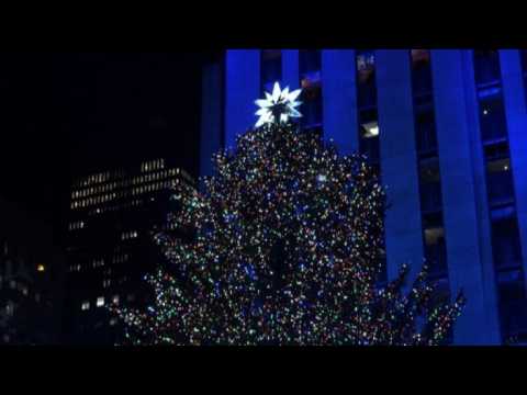 Rockefeller Christmas tree lights up in New York