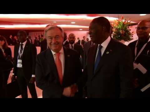 EU and African leaders arrive for summit in Ivory Coast