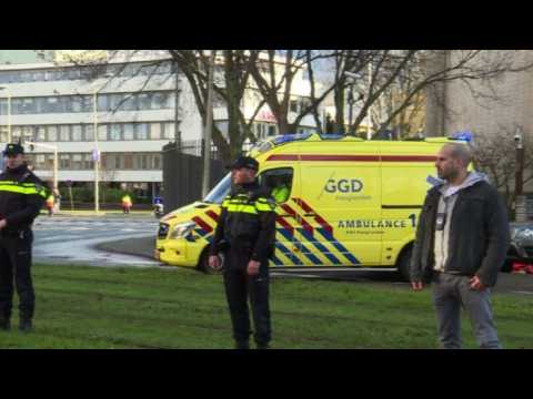Ambulance leaves UN court after Praljak 'takes poison'