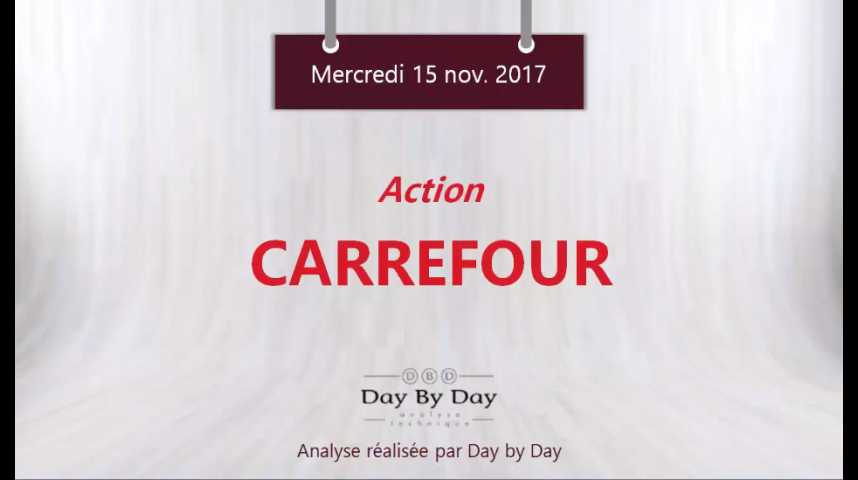 Illustration pour la vidéo Action Carrefour : sortie baissière du canal - Flash analyse IG 15.11.2017