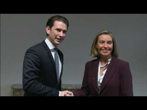 Brussels: Federica Mogherini meets Sebastian Kurz