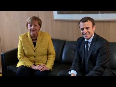 Merkel and Macron hold bilateral at EU summit