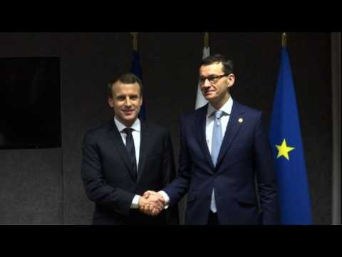 Meeting between Macron and Morawiecki in Brussels