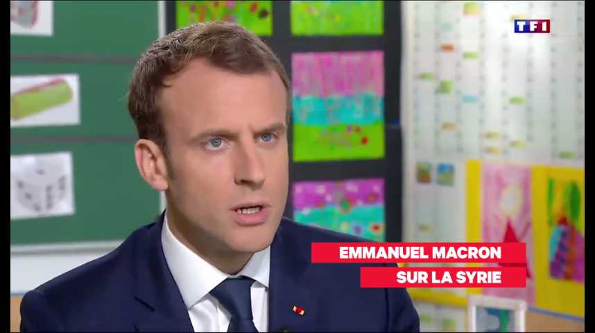 Illustration pour la vidéo Les phrases chocs de Macron au JT de TF1