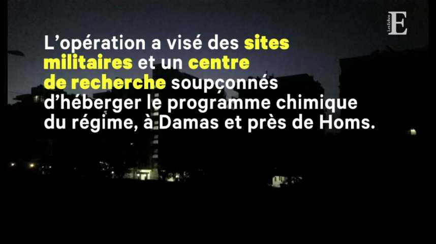Illustration pour la vidéo Paris, Londres et Washington ont lancé des frappes ciblées en Syrie
