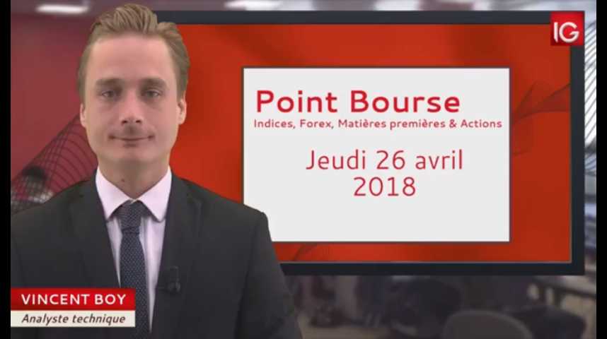 Illustration pour la vidéo Point Bourse du jeudi 26 avril 2018 