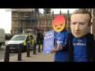 Anti-Facebook protest in London before CTO's grilling by MPs