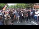 Opposition leader Pashinyan leads a march in Yerevan