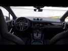 The new Porsche Cayenne E-Hybrid in Biskaya Blue Metallic Interior Design