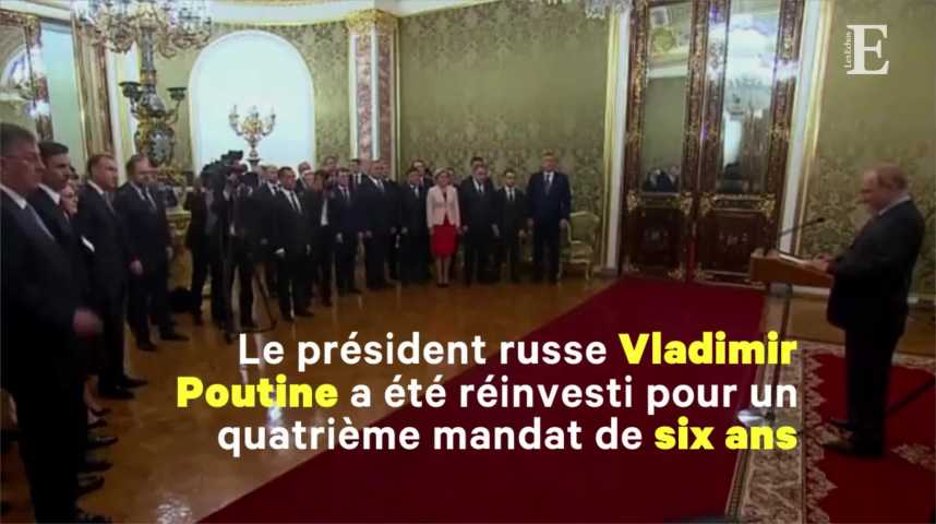 Illustration pour la vidéo Poutine, réinvesti président, conserve Medvedev comme Premier ministre