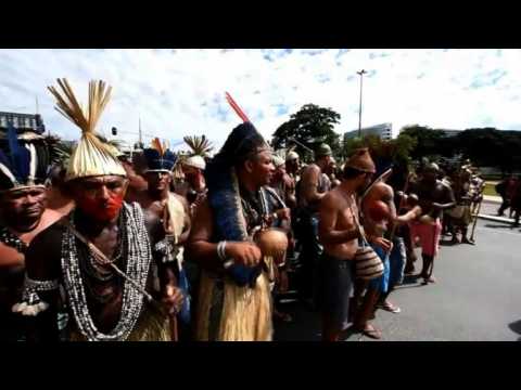 Brazilian indigenous people march for rights and land protection