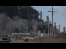 US oil refinery explosion causes fire