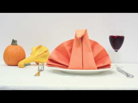 How to Fold a Turkey Napkin