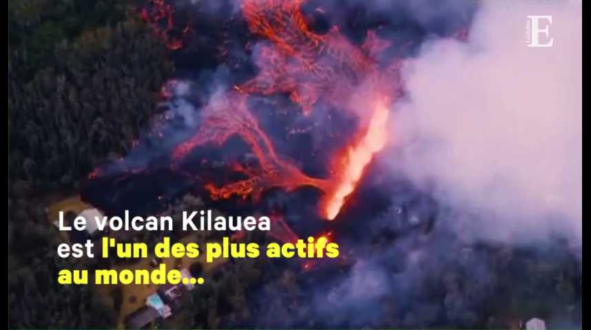 Illustration pour la vidéo Hawaï : les images impressionnantes du volcan Kilauea en éruption 