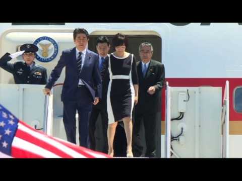 Japanese PM Shinzo Abe arrives in Florida