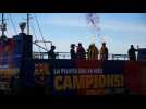 Barcelona kick off their 25th Liga title celebrations