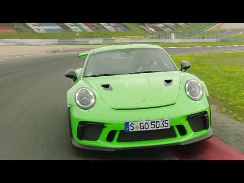 Porsche 911 GT3 RS in Lizard Green Driving Video