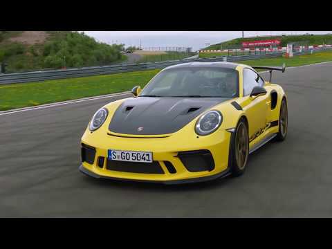 The new Porsche 911 GT3 RS Racing Yellow Driving Video