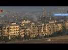 Syria regime strikes and shelling target IS group in Damascus(2)